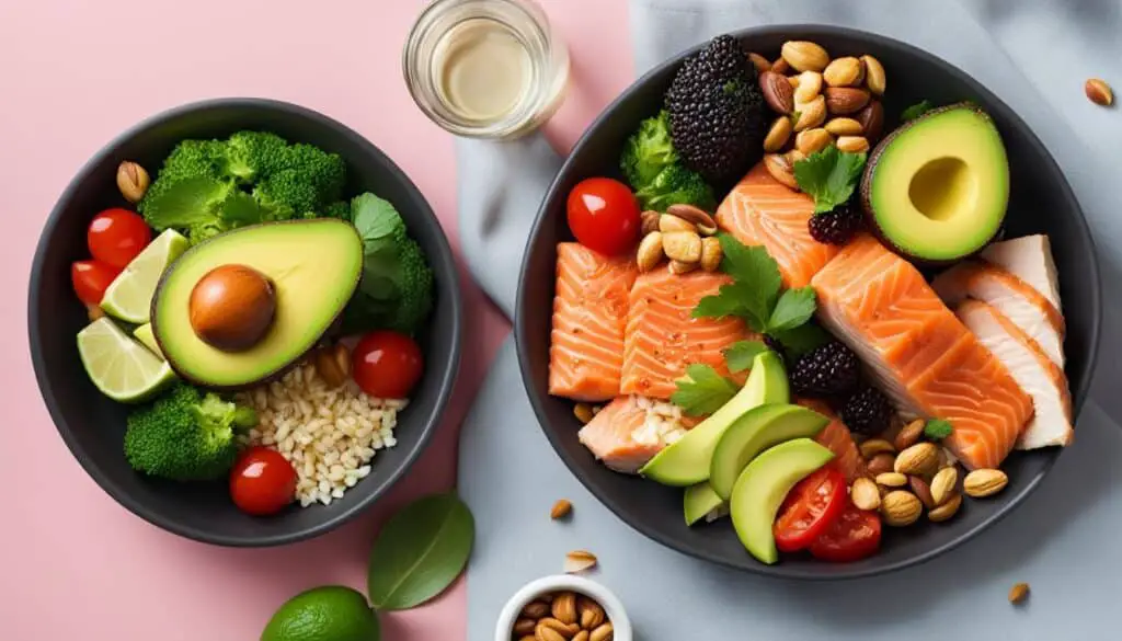 healthy fats and lean proteins